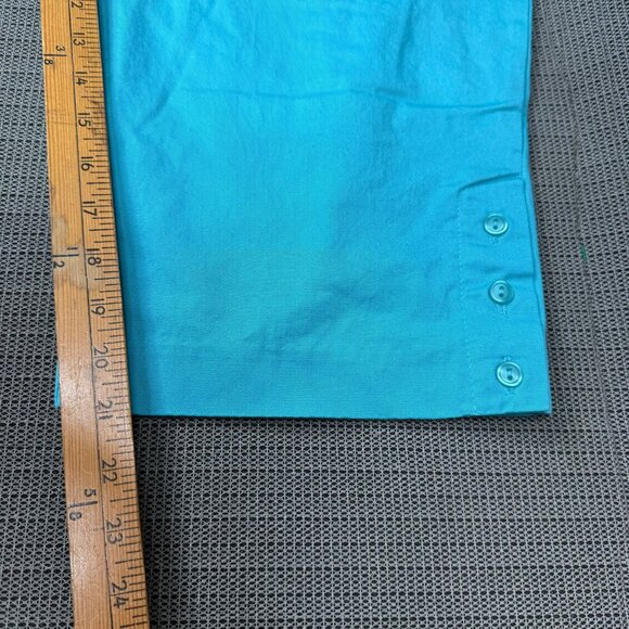 Alfred Dunner Womens Size 16 Turquoise Pull-On Capri Pants Elastic waistband - Picture 6 of 9
